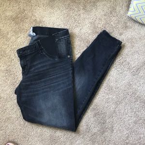Black skinny maternity jeans
